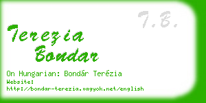terezia bondar business card